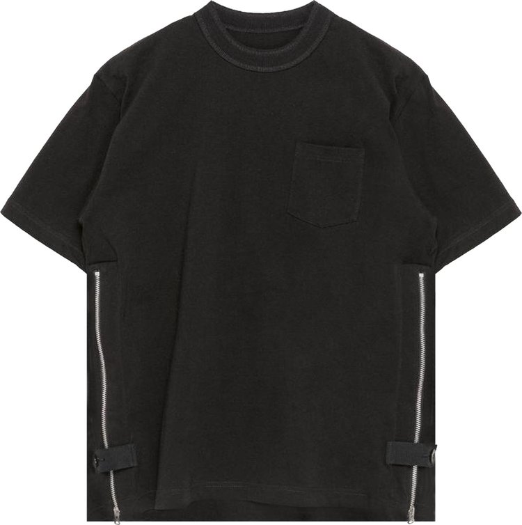 Sacai Jersey T Shirt Black