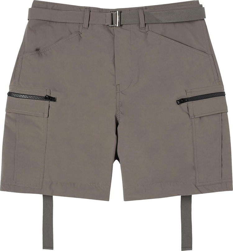 Sacai Matte Taffeta Shorts Taupe