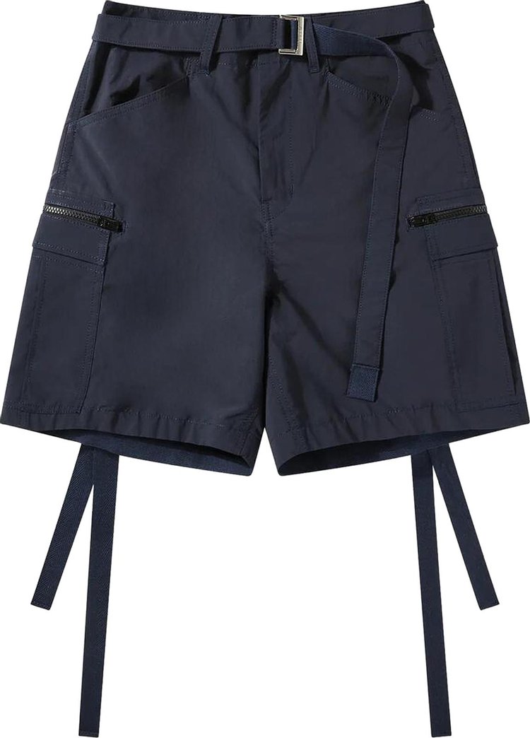 Sacai Matte Taffeta Shorts Navy