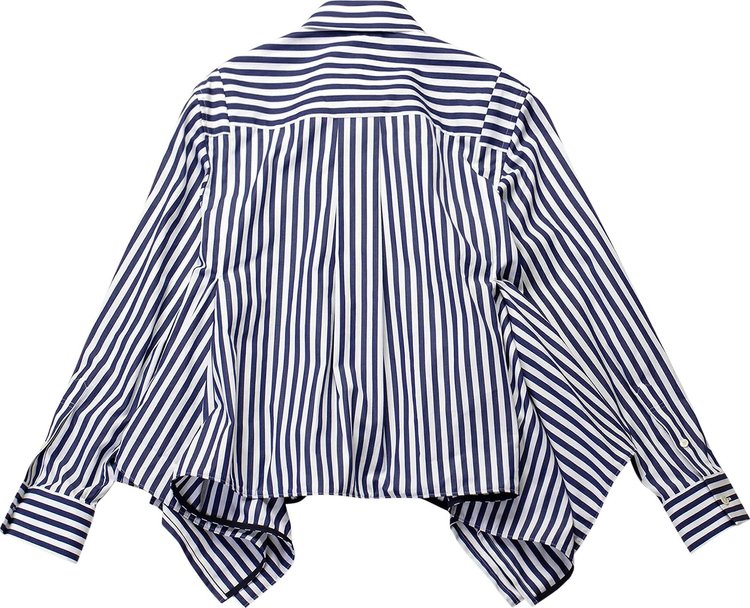 Sacai Thomas Mason Shirt Navy Stripe