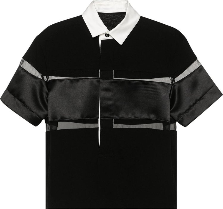 Sacai Rugby T Shirt Black