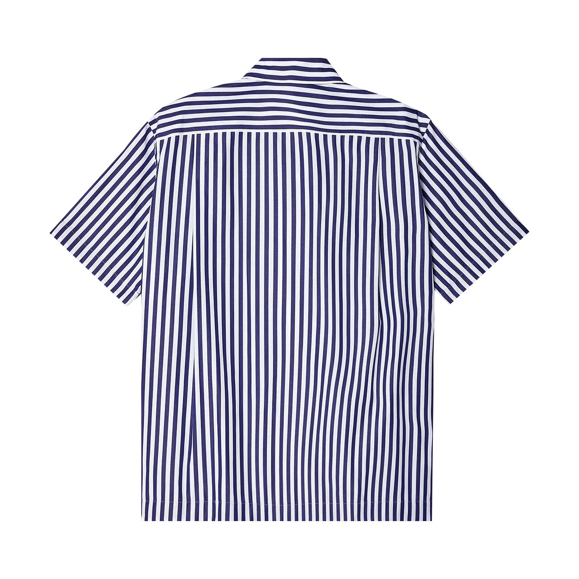 Buy Sacai Thomas Mason Shirt 'Navy Stripe' - 24 03365M 222 | GOAT