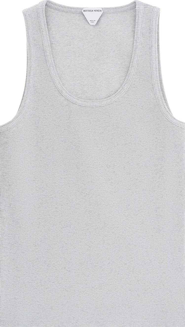 Bottega Veneta Stretch Rib Tank Top GreyMelange