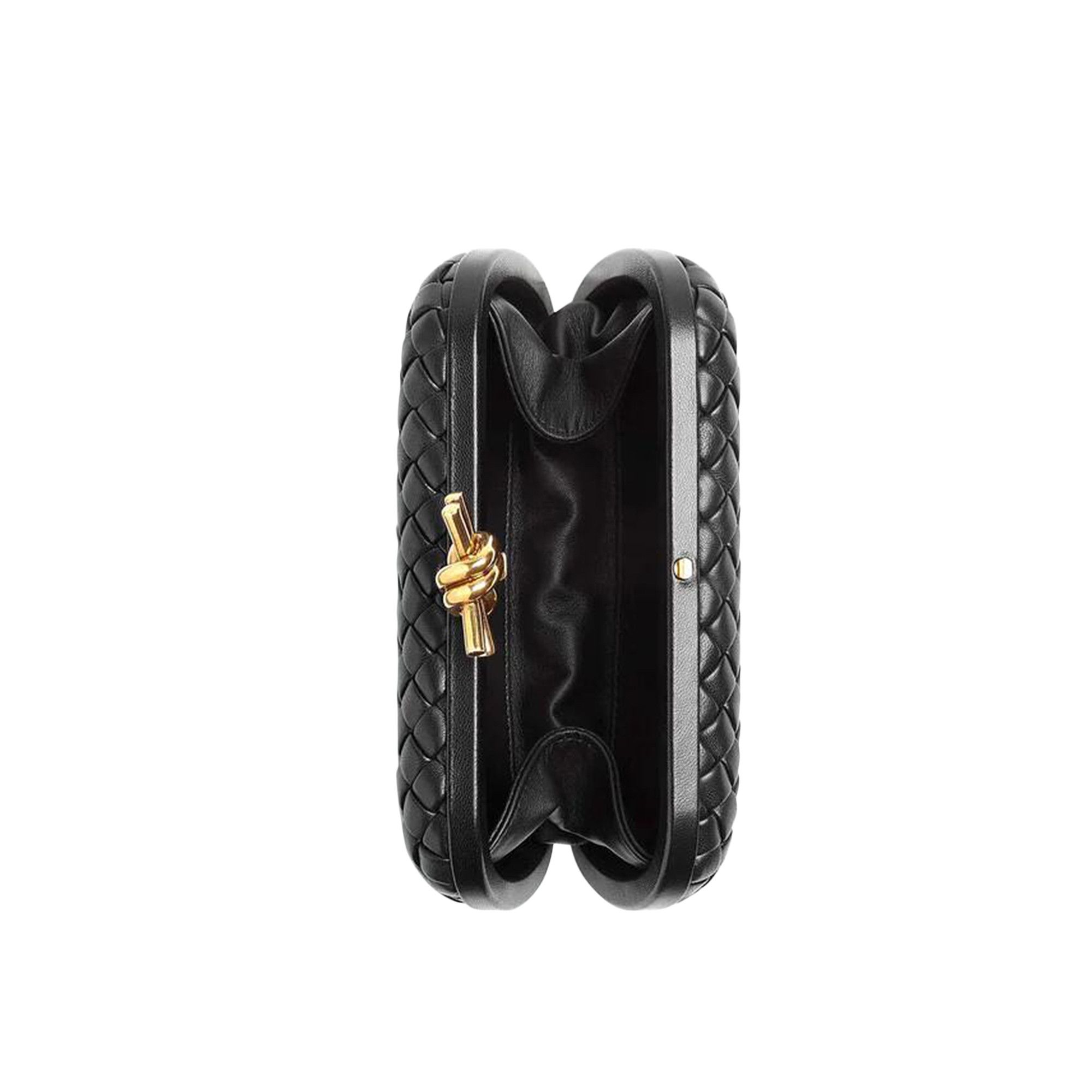 ★BOTTEGA VENETA★ Knot Minaudiere Clutch Bag Black 717622V0 Buy Bottega Veneta Knot Minaudiere Clutch Bag 'Black/Brass