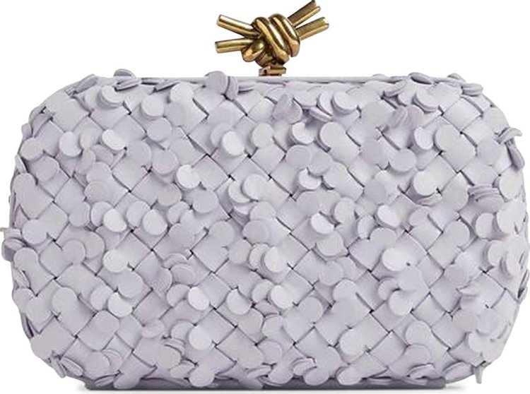 Bottega Veneta Knot Minaudiere Clutch Bag OysterMuse Brass