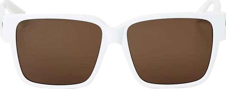 Bottega Veneta Square Sunglasses WhiteBrown