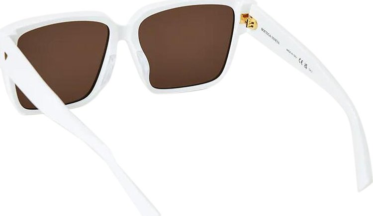 Bottega Veneta Square Sunglasses WhiteBrown