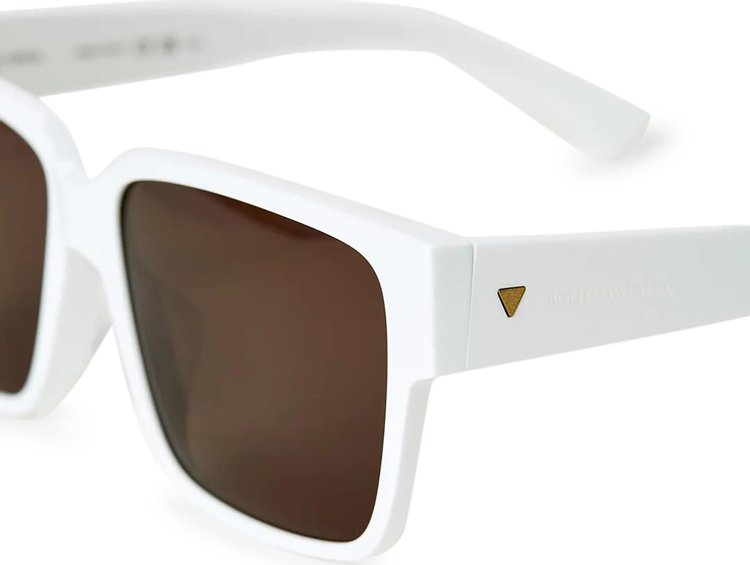 Bottega Veneta Square Sunglasses WhiteBrown