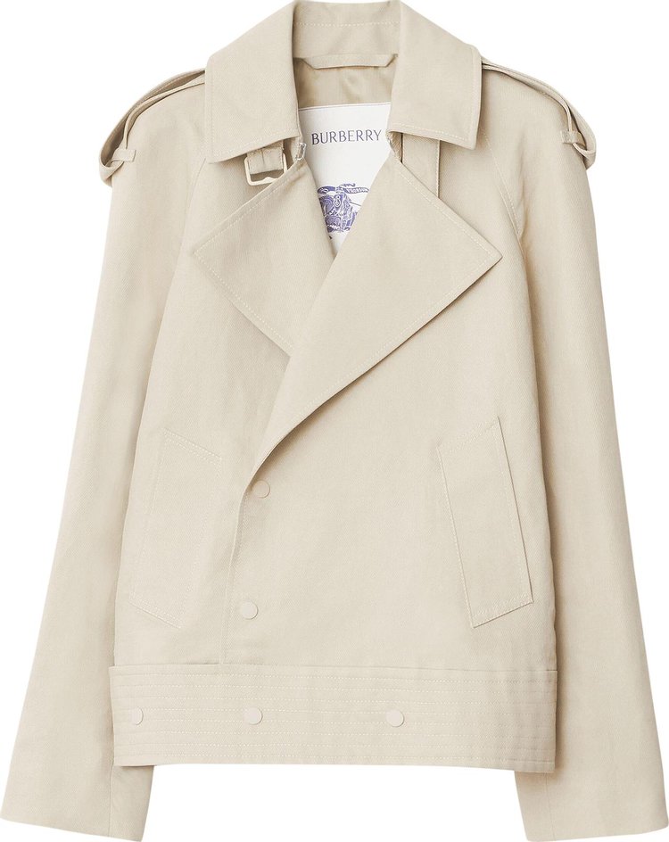 Burberry Canvas Trench Jacket Oat