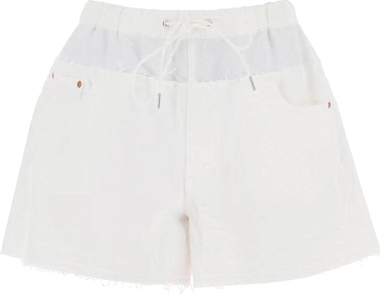 Sacai Denim Shorts Off White