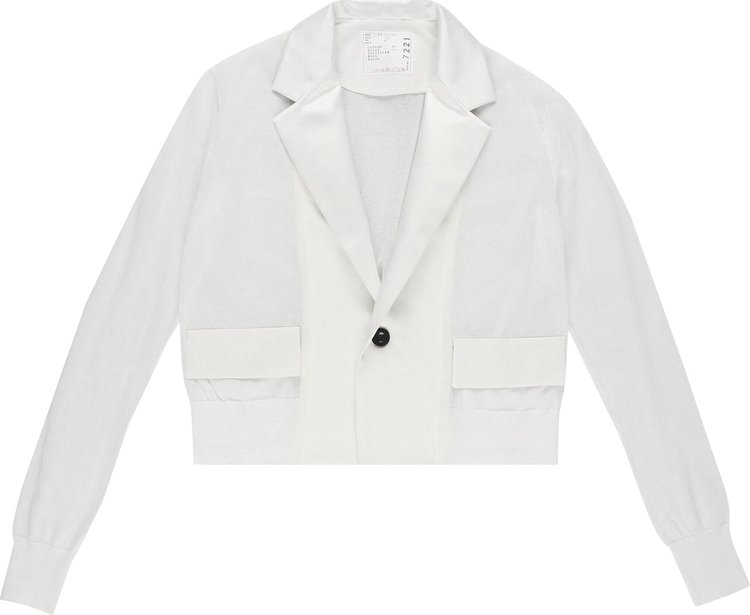 Sacai Mix Knit Cardigan Off White