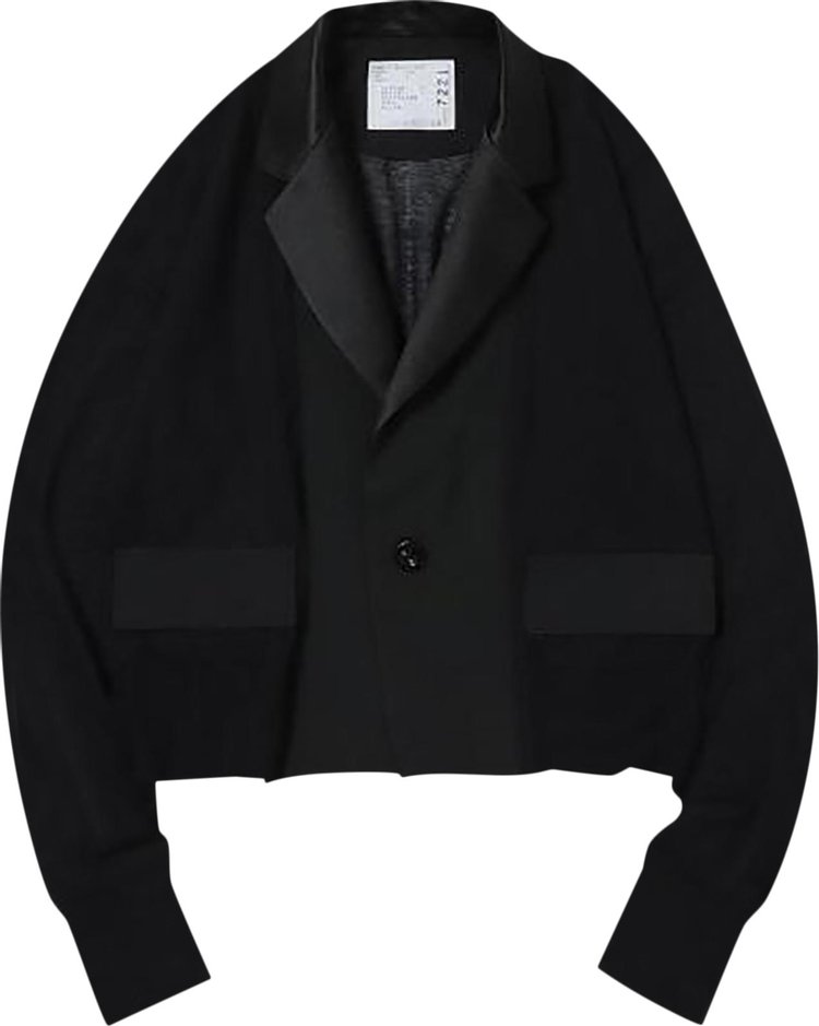 Sacai Mix Knit Cardigan Black