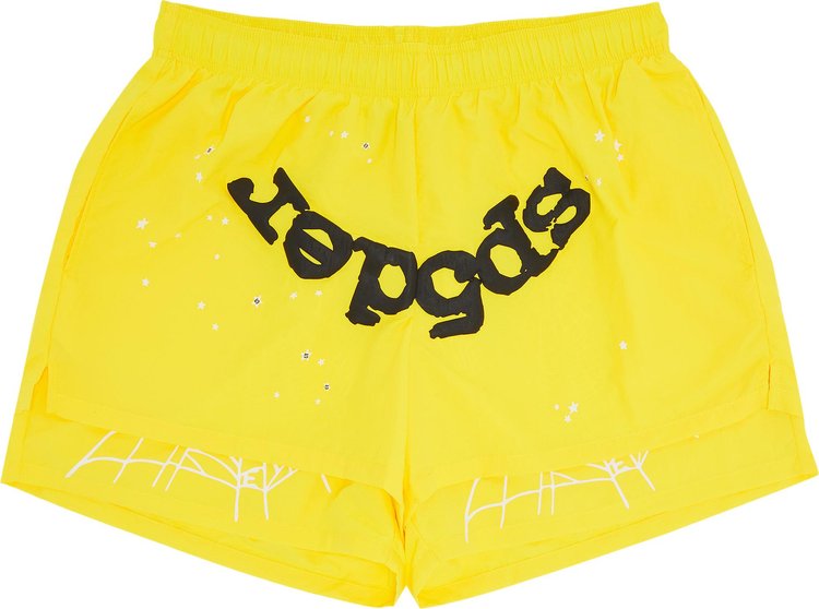 Sp5der OG Web Double Layer Short Yellow