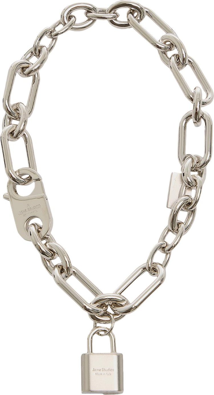 Acne Studios Lock Bracelet Silver