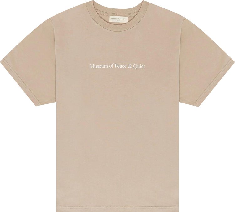 Museum of Peace  Quiet T Shirt Taupe