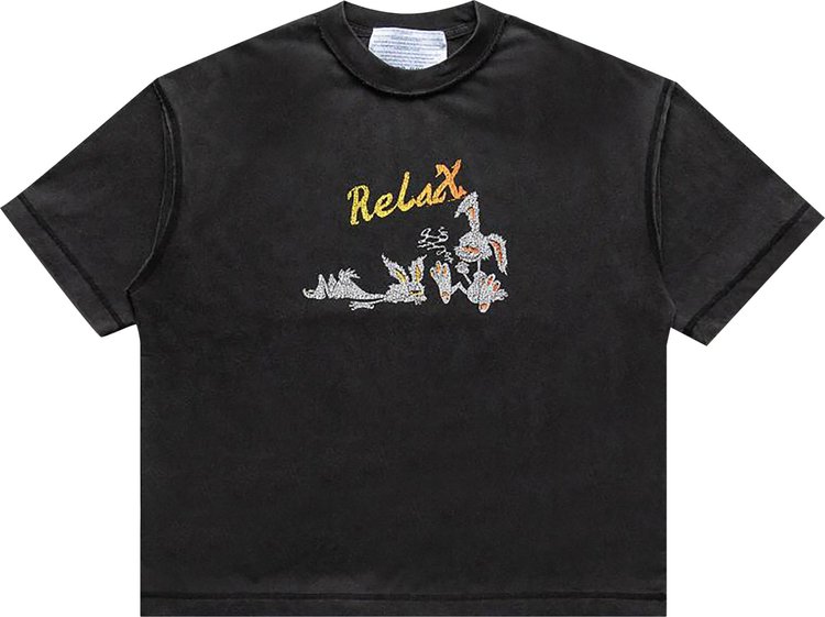 Jungles Relax Reversible Tee Washed Black