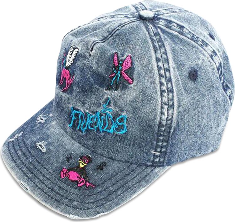 Jungles Friends Distressed Cap Denim