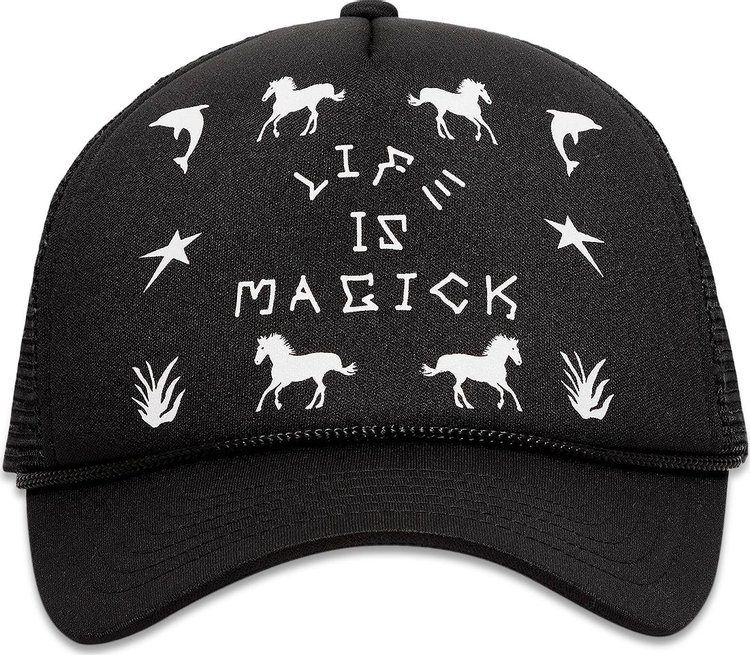 Jungles Life Is Magick Trucker Hat Black