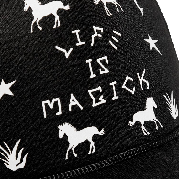 Jungles Life Is Magick Trucker Hat Black