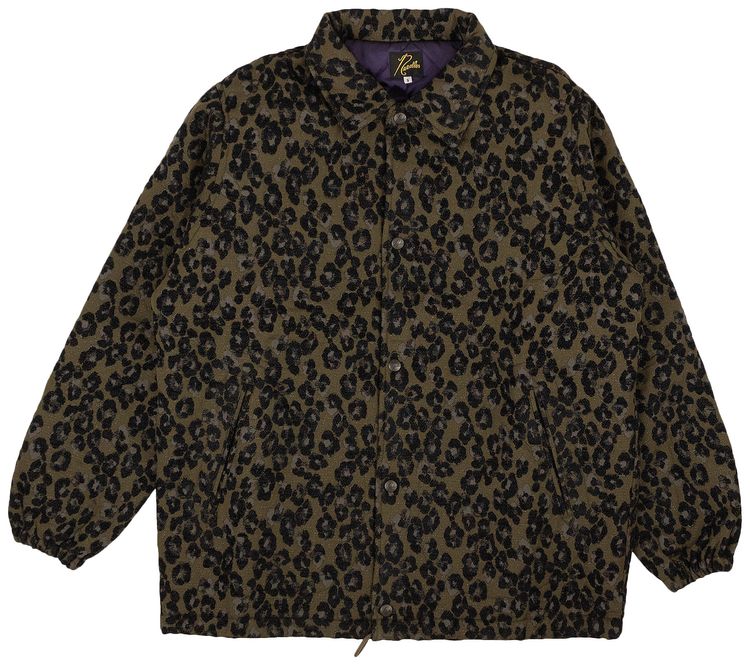 Needles Leopard Coach Jacket Green