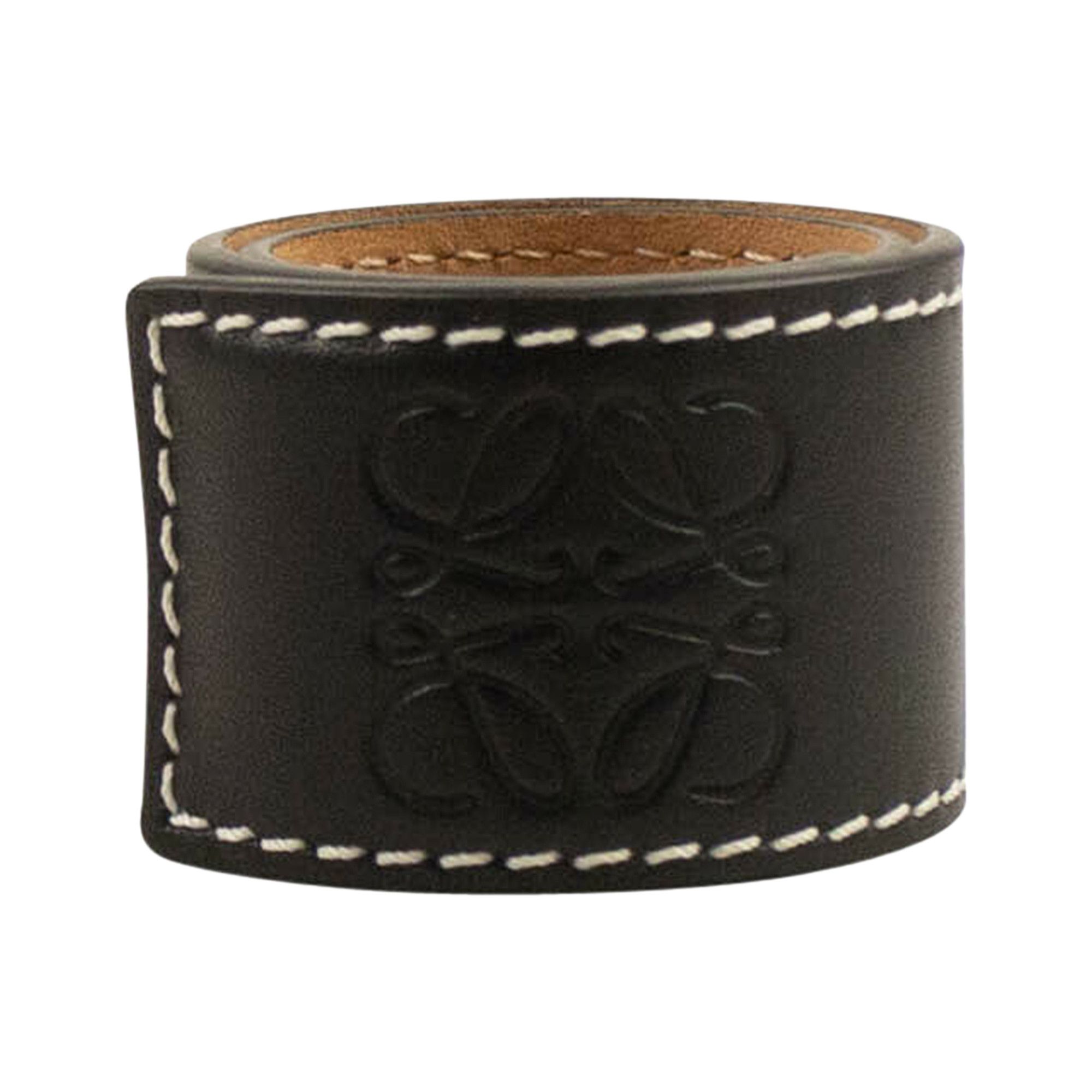 Buy Loewe Leather Small Slap Bracelet 'Black' - 11919336 1100