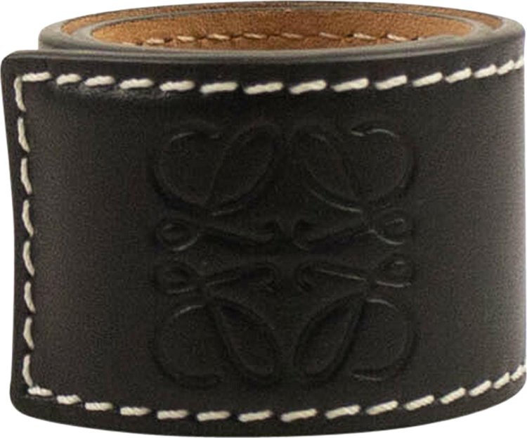 Loewe Leather Small Slap Bracelet Black