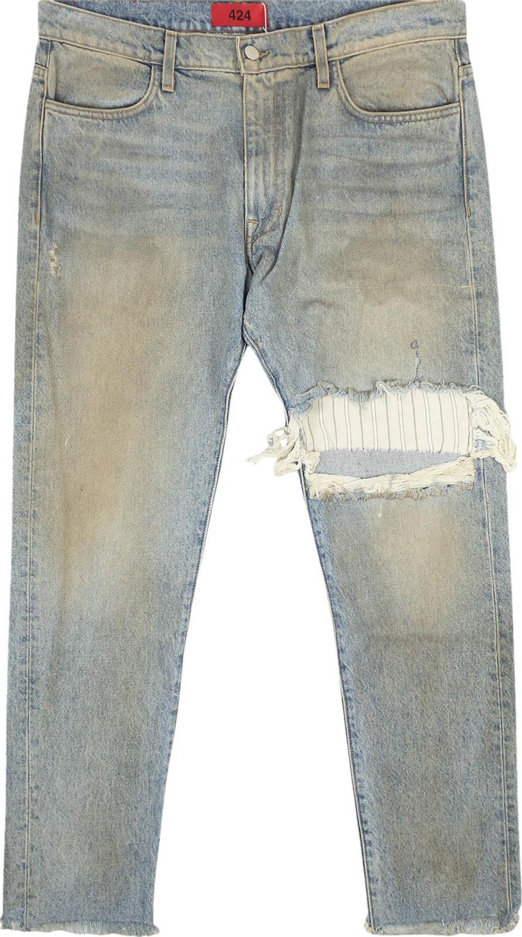 424 Reworked Cupro Denim Jeans Blue