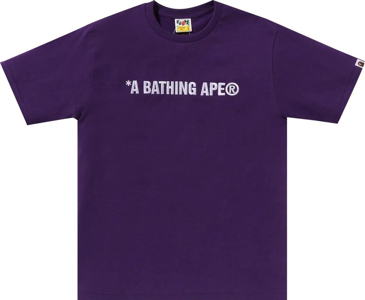 BAPE A Bathing Ape Logo Tee Purple