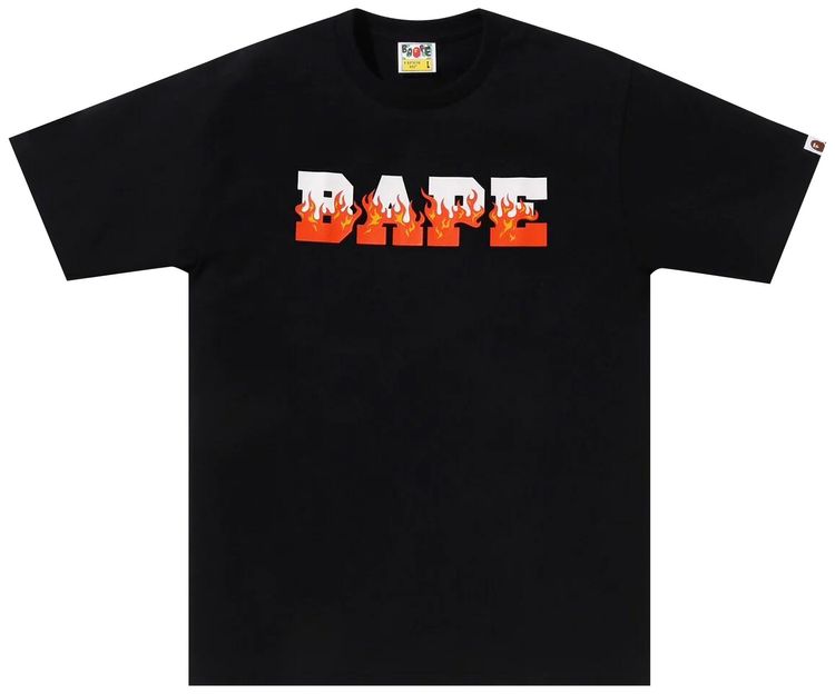 BAPE Flame Bape Logo Tee BlackRed