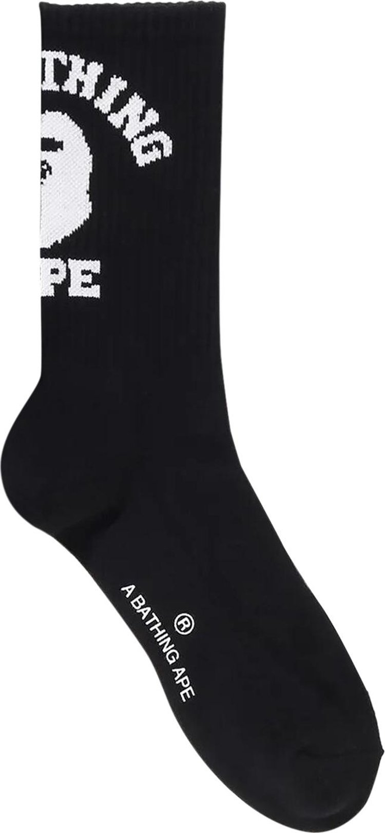 BAPE College Socks Black