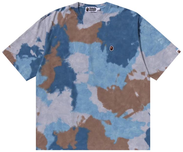 BAPE Chusen One Point Relaxed Fit Tee Blue