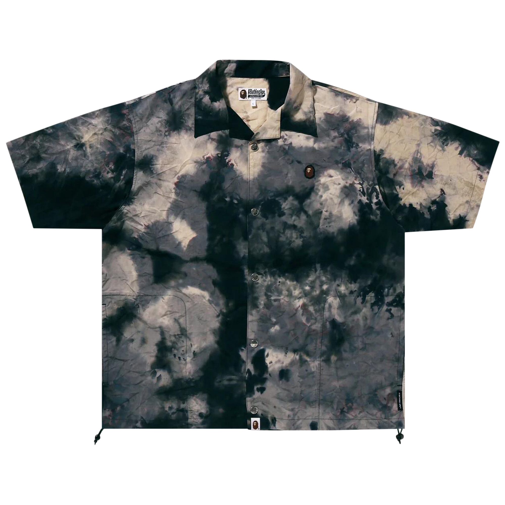 Achetez des BAPE Chusen One Point Open Collar Shirt 'Black' - 1K20
