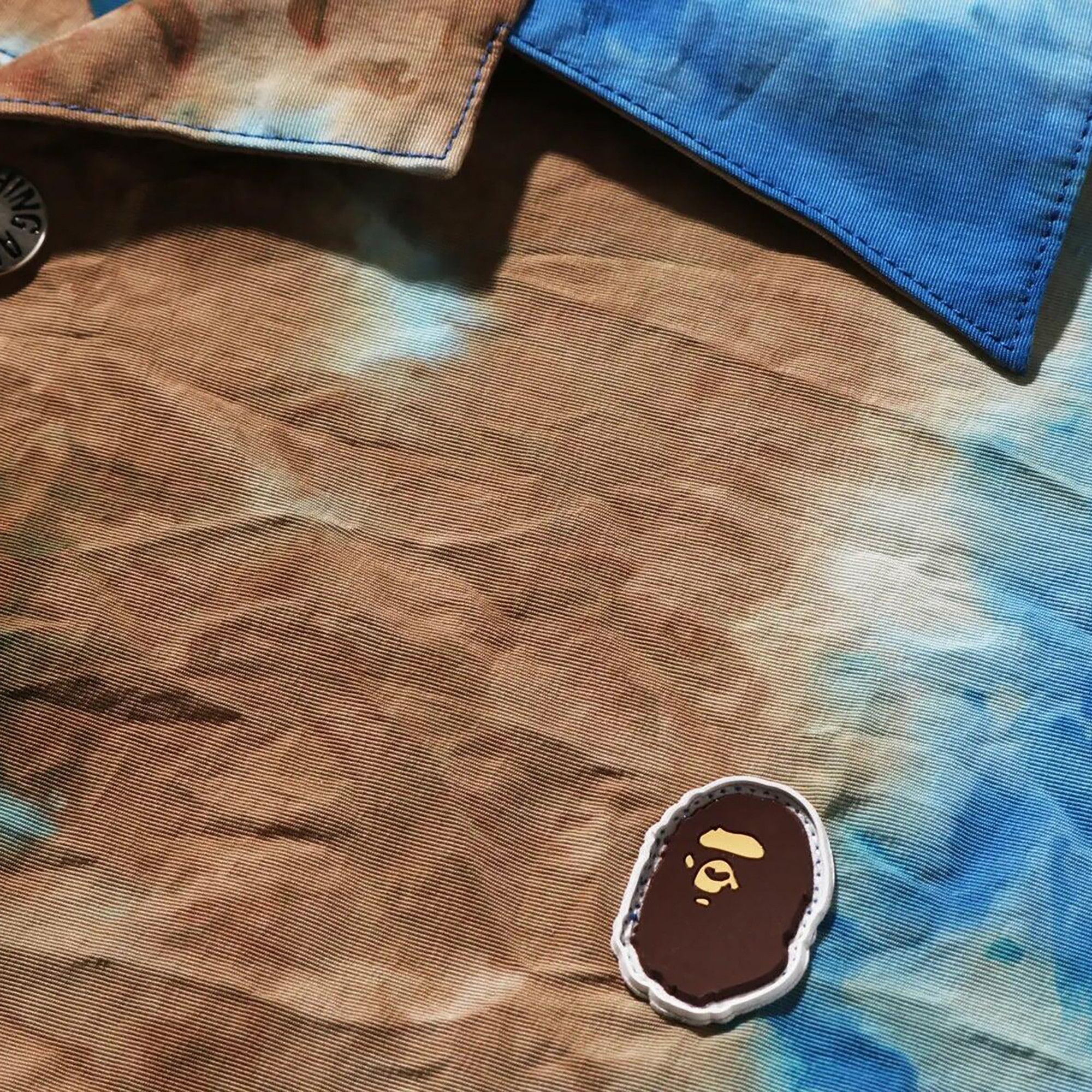 トップス BAPE CHUSEN ONE POINT OPEN COLLAR SHIRT Buy BAPE Chusen One Point Open Collar Shirt 'Blue' - 1K20 132 011