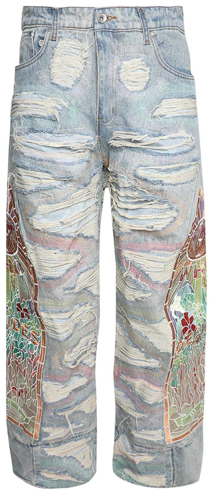Who Decides War Side Embroidery Denim Multicolor