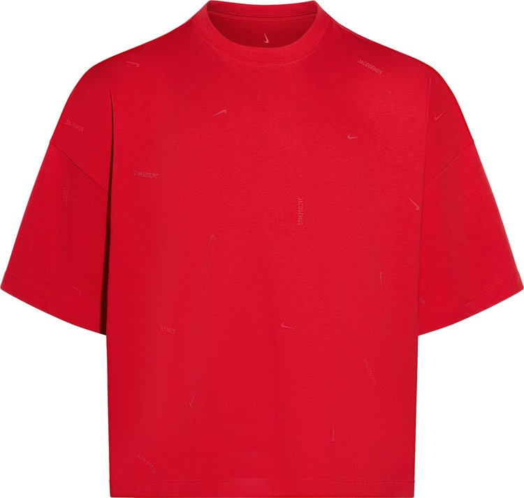 Jacquemus x Nike Logo T Shirt Dark Red