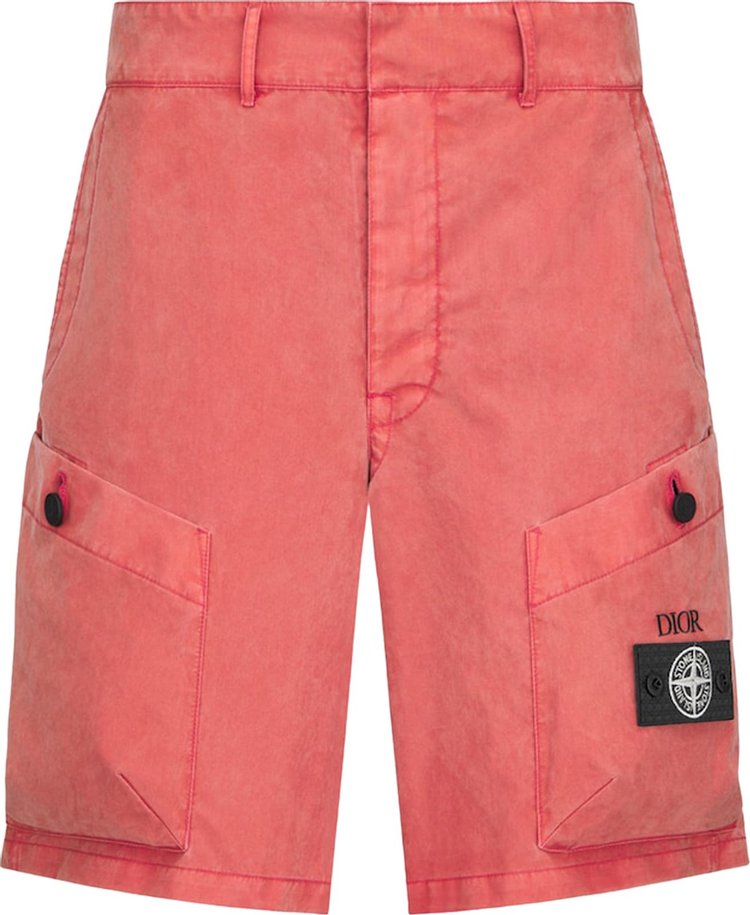 Dior x Stone Island Bermuda Shorts Red