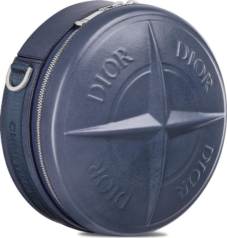 Dior x Stone Island Round Bag Blue