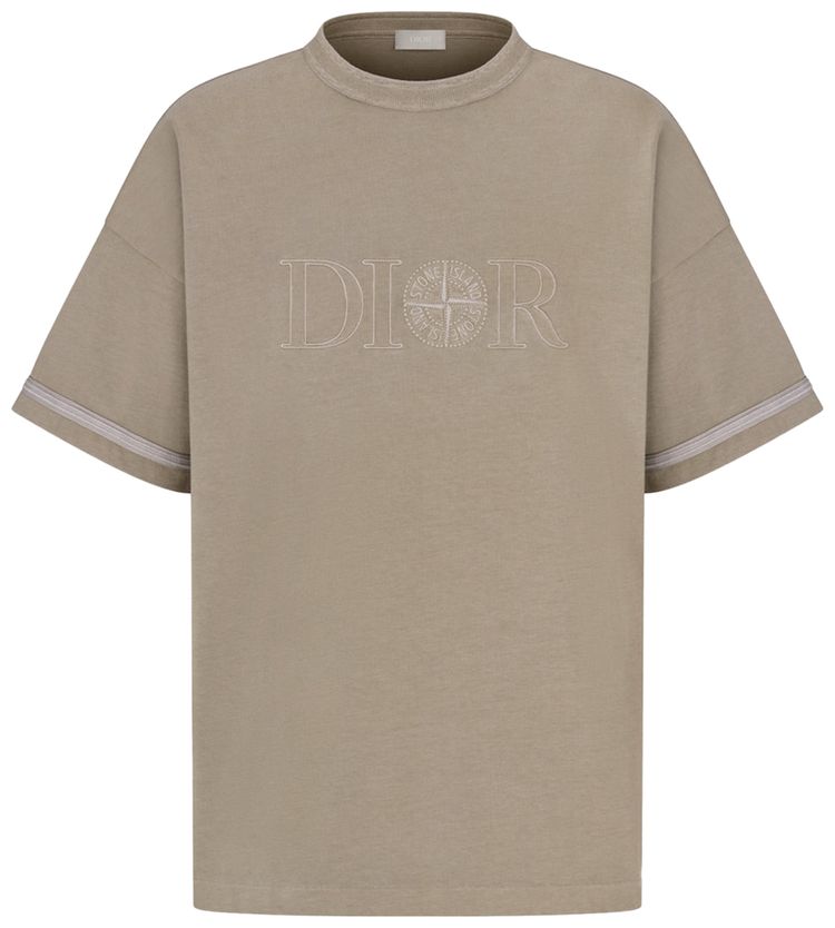 Dior x Stone Island T Shirt Brown