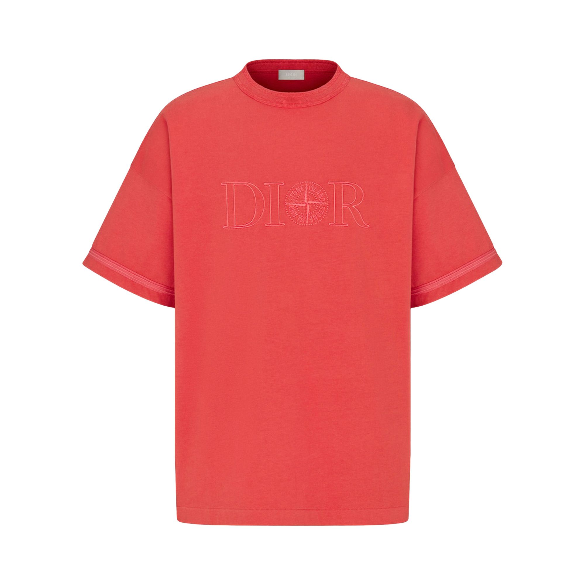 Buy Dior x Stone Island T-Shirt 'Red' - 493J638A0554 C383 | GOAT
