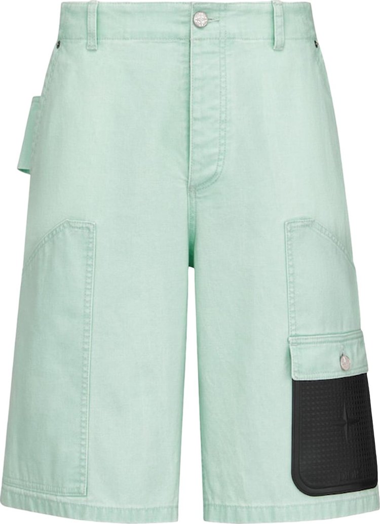 Dior x Stone Island Bermuda Shorts Light Green