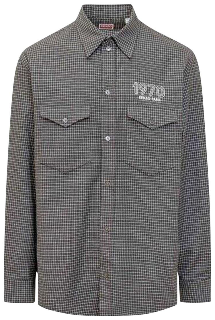 Kenzo Archive 1970 Military Shirt Stone Grey