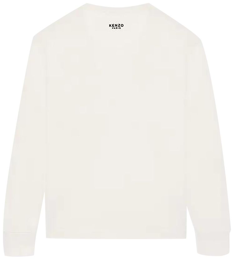 Kenzo Lucky Tiger Long Sleeve T Shirt Off White