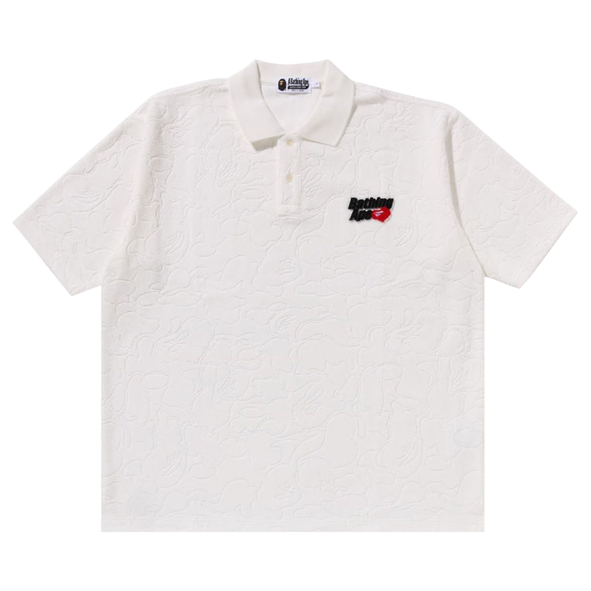 Buy BAPE Line Camo Terry Towel Ape Head One Point Polo