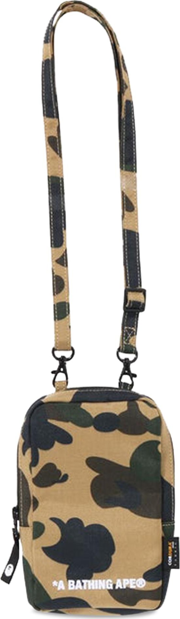 BAPE 1st Camo Cordura Phone Shoulder Bag Yellow