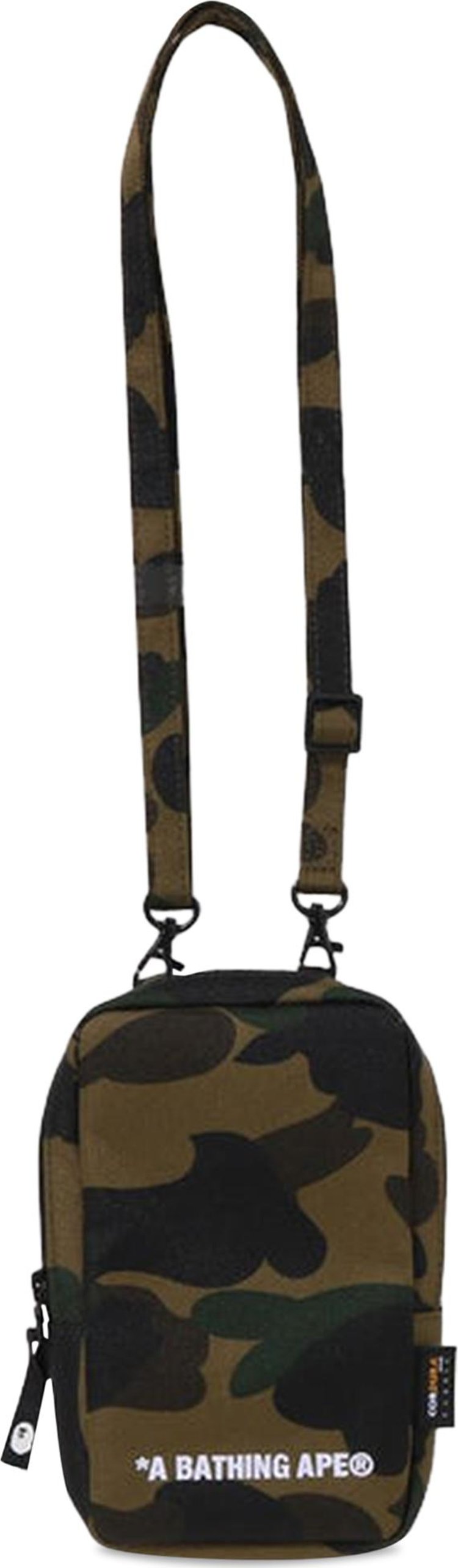 BAPE 1st Camo Cordura Phone Shoulder Bag Green