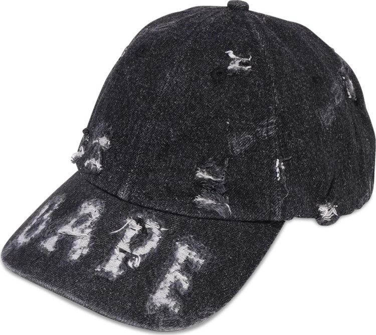 BAPE Denim Distressed Logo Cap Black