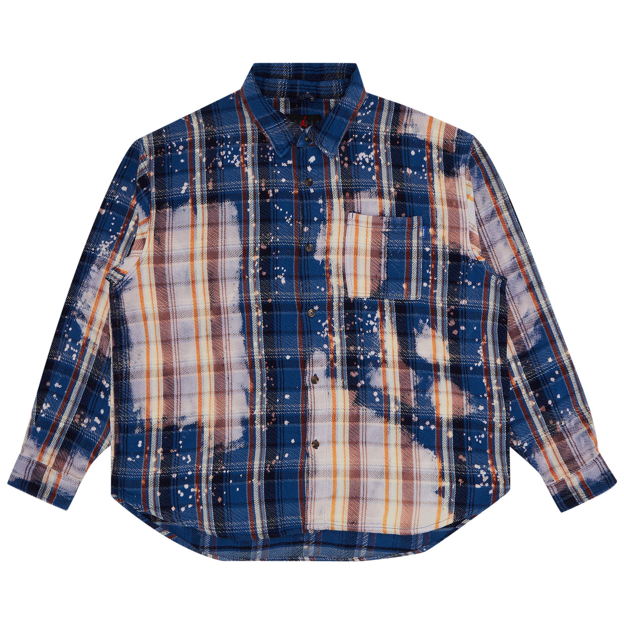 Air Jordan Men's x Awake NY Flannel Shirt in Blackened Blue