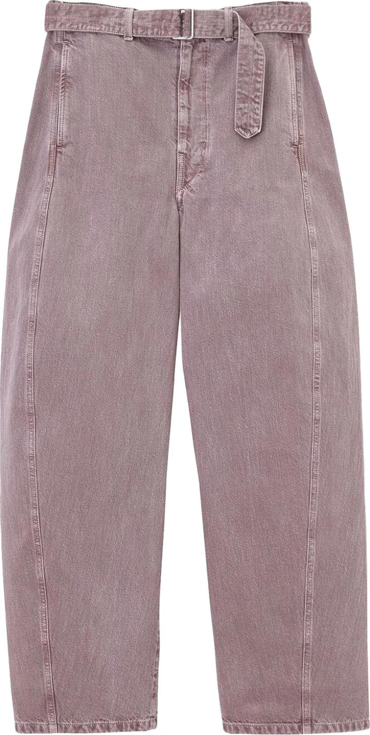 Lemaire Twisted Belted Pants Snow Mauve