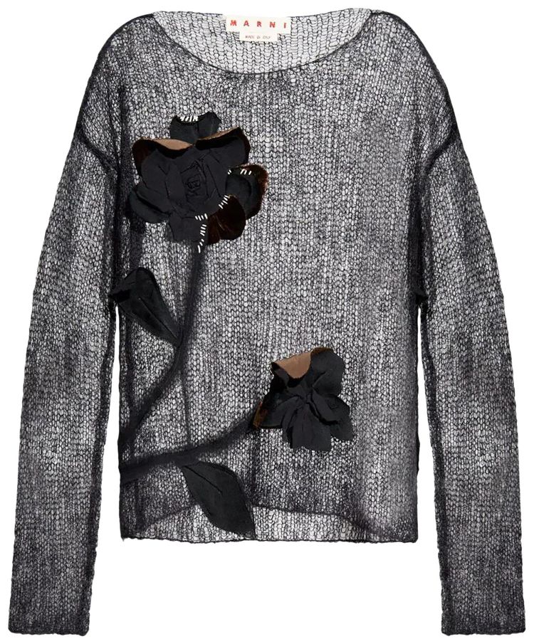 Marni Transparent Sweater Black