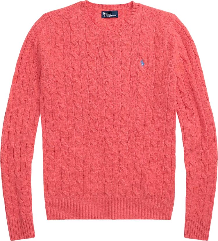 Polo Ralph Lauren Cable Knit Sweater Rosette Heather